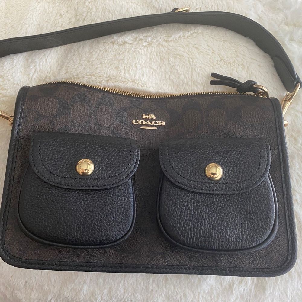 Coach Pennie Crossbody WITHOUT Coin Case In Signature Canvas